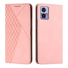 Funda de Cuero Cartera con Soporte Carcasa Y02X para Motorola Moto Edge 30 Neo 5G Oro Rosa