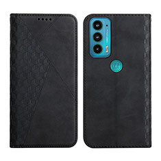 Funda de Cuero Cartera con Soporte Carcasa Y02X para Motorola Moto Edge Lite 5G Negro