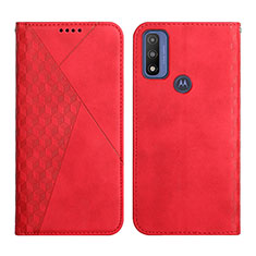 Funda de Cuero Cartera con Soporte Carcasa Y02X para Motorola Moto G Pure Rojo