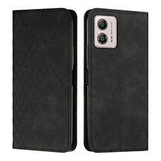 Funda de Cuero Cartera con Soporte Carcasa Y02X para Motorola Moto G53 5G Negro