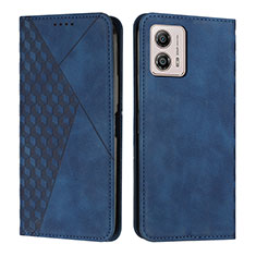 Funda de Cuero Cartera con Soporte Carcasa Y02X para Motorola Moto G53j 5G Azul