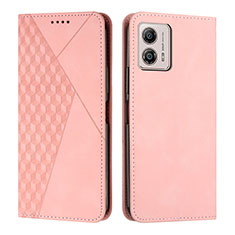 Funda de Cuero Cartera con Soporte Carcasa Y02X para Motorola Moto G53j 5G Oro Rosa