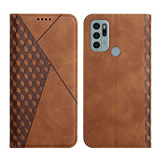 Funda de Cuero Cartera con Soporte Carcasa Y02X para Motorola Moto G60s Marron