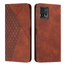 Funda de Cuero Cartera con Soporte Carcasa Y02X para Motorola Moto G72 Marron