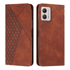 Funda de Cuero Cartera con Soporte Carcasa Y02X para Motorola Moto G73 5G Marron