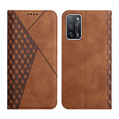 Funda de Cuero Cartera con Soporte Carcasa Y02X para Oppo A53s 5G Marron