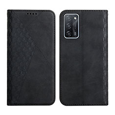 Funda de Cuero Cartera con Soporte Carcasa Y02X para Oppo A55 5G Negro