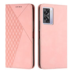 Funda de Cuero Cartera con Soporte Carcasa Y02X para Oppo A56S 5G Oro Rosa