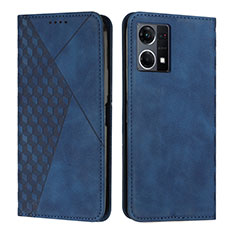 Funda de Cuero Cartera con Soporte Carcasa Y02X para Oppo F21s Pro 4G Azul