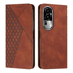 Funda de Cuero Cartera con Soporte Carcasa Y02X para Oppo Reno10 Pro+ Plus 5G Marron