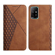 Funda de Cuero Cartera con Soporte Carcasa Y02X para Oppo Reno5 Z 5G Marron