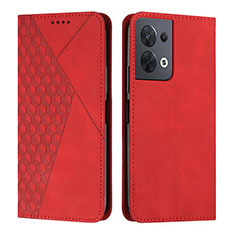 Funda de Cuero Cartera con Soporte Carcasa Y02X para Oppo Reno8 5G Rojo