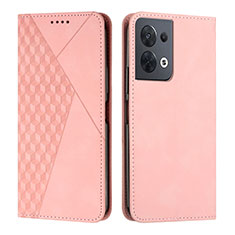 Funda de Cuero Cartera con Soporte Carcasa Y02X para Oppo Reno9 Pro 5G Oro Rosa