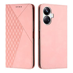 Funda de Cuero Cartera con Soporte Carcasa Y02X para Realme 10 Pro+ Plus 5G Oro Rosa