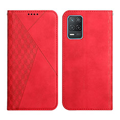 Funda de Cuero Cartera con Soporte Carcasa Y02X para Realme 9 5G India Rojo