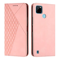 Funda de Cuero Cartera con Soporte Carcasa Y02X para Realme C25Y India Oro Rosa