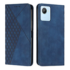 Funda de Cuero Cartera con Soporte Carcasa Y02X para Realme C30 Azul