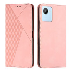 Funda de Cuero Cartera con Soporte Carcasa Y02X para Realme C30 Oro Rosa