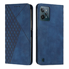 Funda de Cuero Cartera con Soporte Carcasa Y02X para Realme C31 Azul