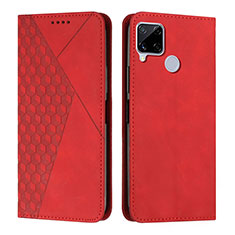 Funda de Cuero Cartera con Soporte Carcasa Y02X para Realme Narzo 20 Rojo