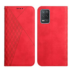 Funda de Cuero Cartera con Soporte Carcasa Y02X para Realme Narzo 30 5G Rojo