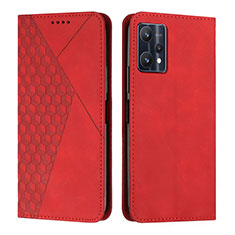 Funda de Cuero Cartera con Soporte Carcasa Y02X para Realme V25 5G Rojo