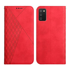 Funda de Cuero Cartera con Soporte Carcasa Y02X para Samsung Galaxy A02s Rojo