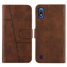 Funda de Cuero Cartera con Soporte Carcasa Y02X para Samsung Galaxy A10 Marron