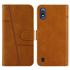 Funda de Cuero Cartera con Soporte Carcasa Y02X para Samsung Galaxy A10 Marron Claro