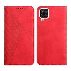 Funda de Cuero Cartera con Soporte Carcasa Y02X para Samsung Galaxy A12 5G Rojo