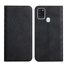 Funda de Cuero Cartera con Soporte Carcasa Y02X para Samsung Galaxy A21s Negro