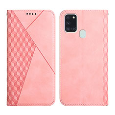 Funda de Cuero Cartera con Soporte Carcasa Y02X para Samsung Galaxy A21s Oro Rosa