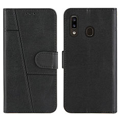 Funda de Cuero Cartera con Soporte Carcasa Y02X para Samsung Galaxy A30 Negro