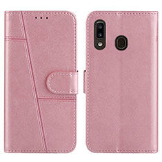 Funda de Cuero Cartera con Soporte Carcasa Y02X para Samsung Galaxy A30 Oro Rosa