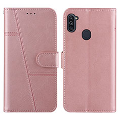 Funda de Cuero Cartera con Soporte Carcasa Y02X para Samsung Galaxy M11 Oro Rosa