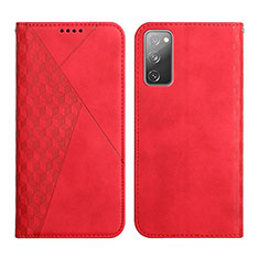 Funda de Cuero Cartera con Soporte Carcasa Y02X para Samsung Galaxy S20 FE 5G Rojo