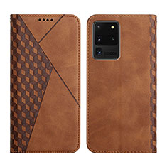 Funda de Cuero Cartera con Soporte Carcasa Y02X para Samsung Galaxy S20 Ultra 5G Marron