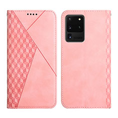 Funda de Cuero Cartera con Soporte Carcasa Y02X para Samsung Galaxy S20 Ultra 5G Oro Rosa