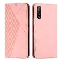 Funda de Cuero Cartera con Soporte Carcasa Y02X para Sony Xperia 10 IV SOG07 Oro Rosa