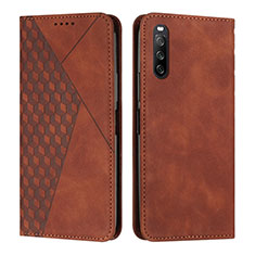 Funda de Cuero Cartera con Soporte Carcasa Y02X para Sony Xperia 10 V Marron