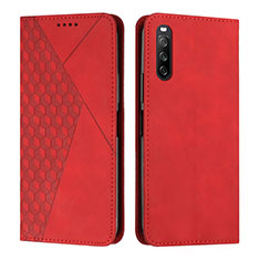 Funda de Cuero Cartera con Soporte Carcasa Y02X para Sony Xperia 10 V Rojo