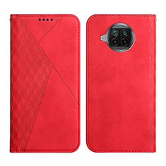 Funda de Cuero Cartera con Soporte Carcasa Y02X para Xiaomi Mi 10i 5G Rojo