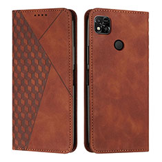 Funda de Cuero Cartera con Soporte Carcasa Y02X para Xiaomi POCO C3 Marron