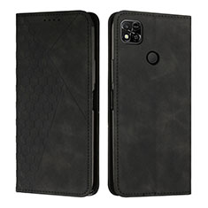 Funda de Cuero Cartera con Soporte Carcasa Y02X para Xiaomi POCO C3 Negro