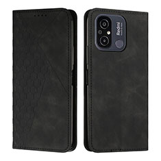 Funda de Cuero Cartera con Soporte Carcasa Y02X para Xiaomi Poco C55 Negro