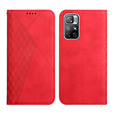 Funda de Cuero Cartera con Soporte Carcasa Y02X para Xiaomi Poco M4 Pro 5G Rojo