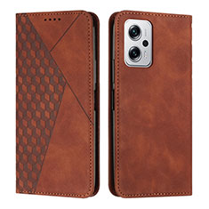 Funda de Cuero Cartera con Soporte Carcasa Y02X para Xiaomi Poco X4 GT 5G Marron