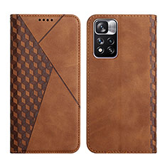 Funda de Cuero Cartera con Soporte Carcasa Y02X para Xiaomi Poco X4 NFC Marron