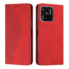 Funda de Cuero Cartera con Soporte Carcasa Y02X para Xiaomi Redmi 10 Power Rojo