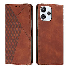 Funda de Cuero Cartera con Soporte Carcasa Y02X para Xiaomi Redmi 12 4G Marron